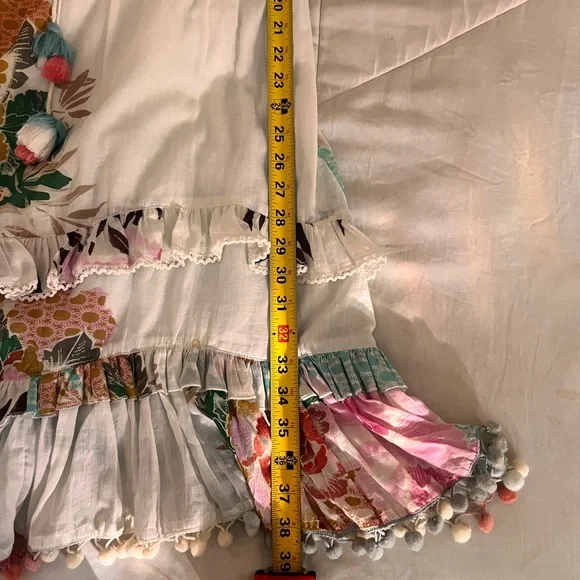 Z&L Floral Multicolor Pom Pom Sleeveless Dress - Picture 6 of 6